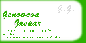 genoveva gaspar business card