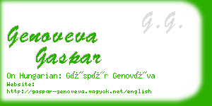 genoveva gaspar business card